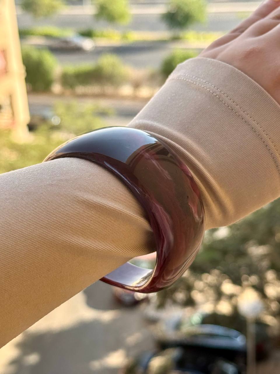 Burgundy Acrylic Bangle