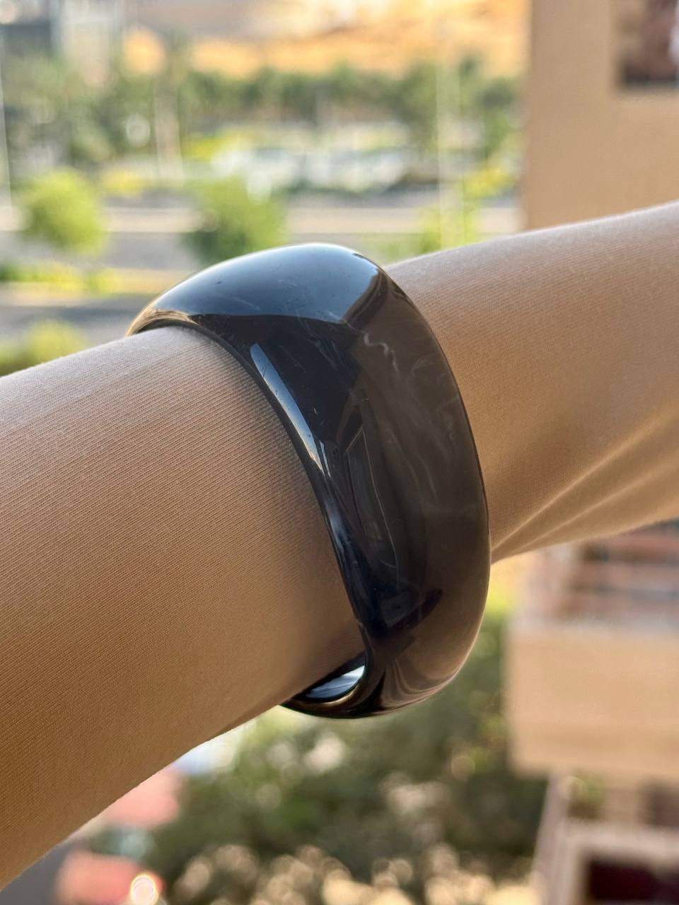 Black Acrylic Bangle