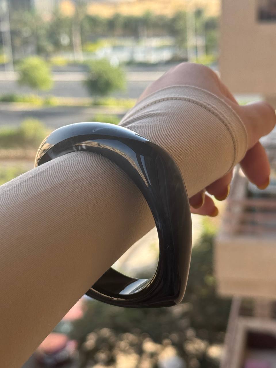 Black Acrylic Bangle