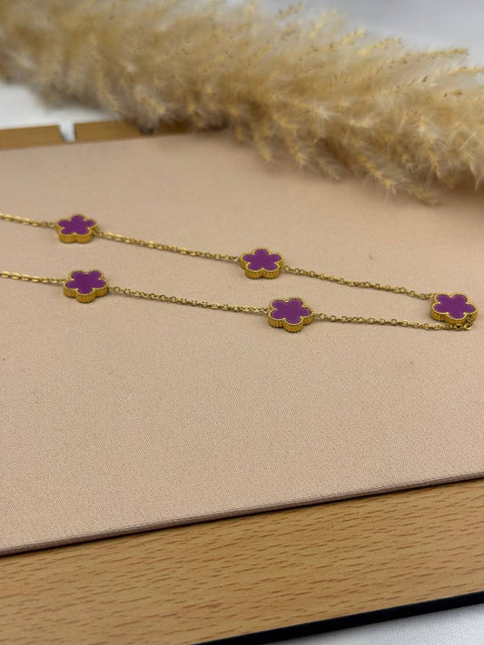 Purple Flower Necklace