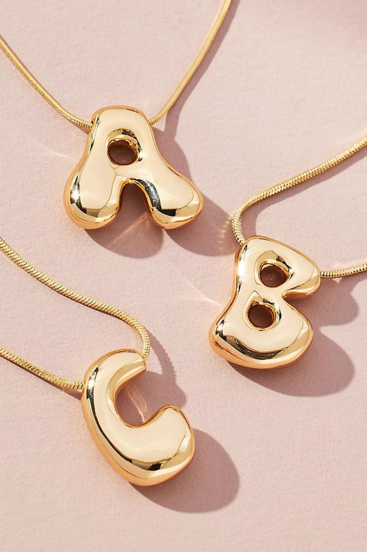 Letter A Bubble Necklace