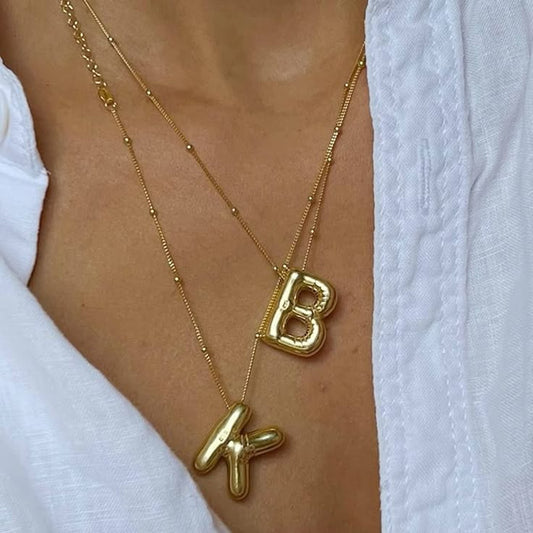 Bubble letter necklace