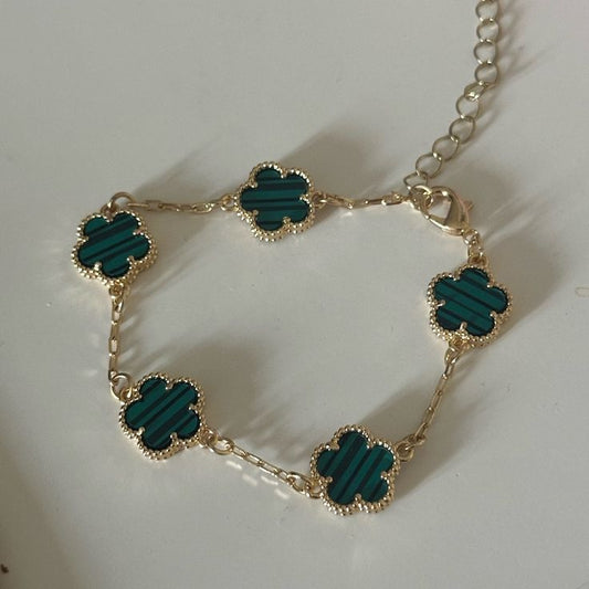 Green Flower Bracelet
