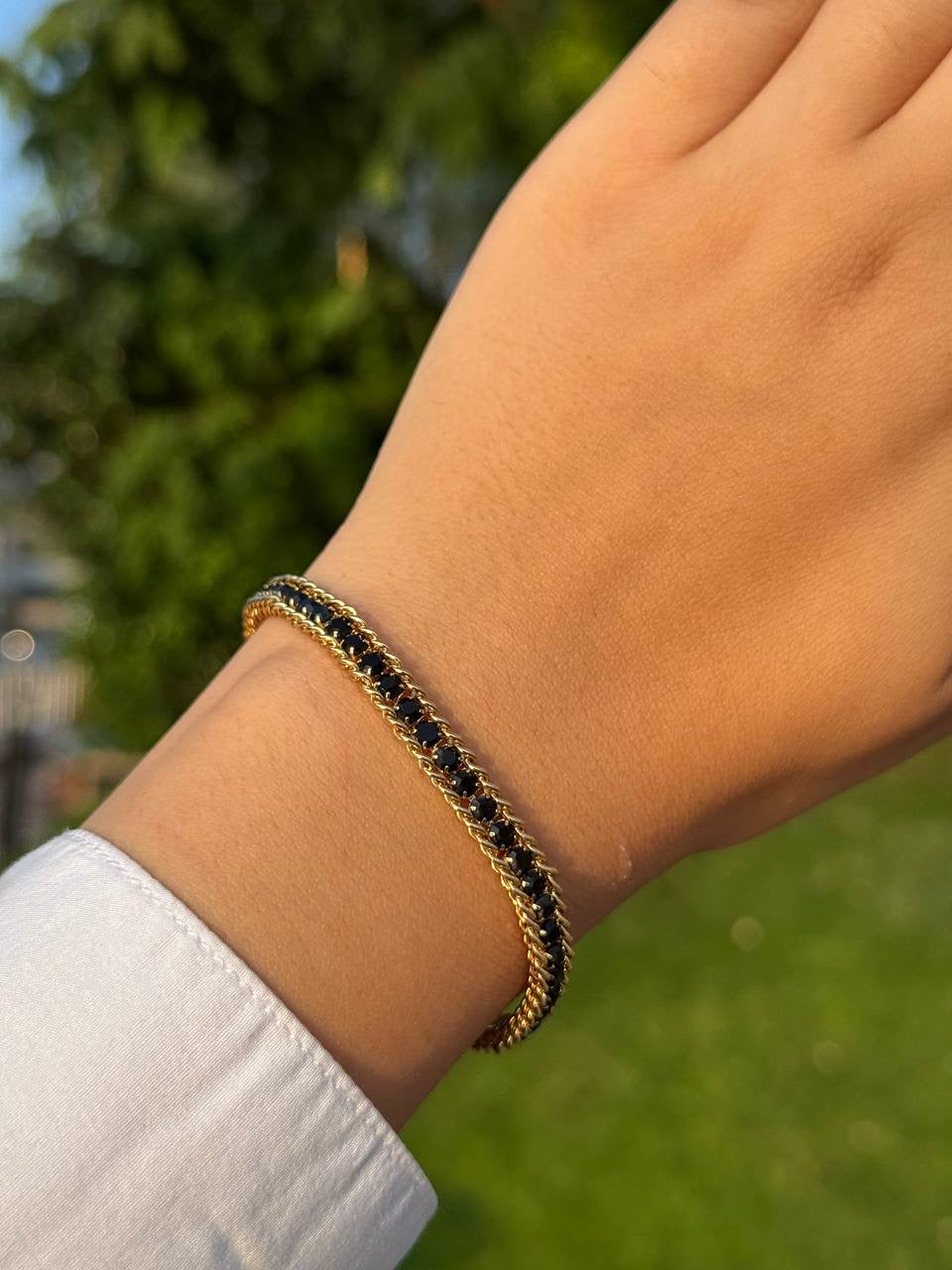 Black Tennis Bracelet