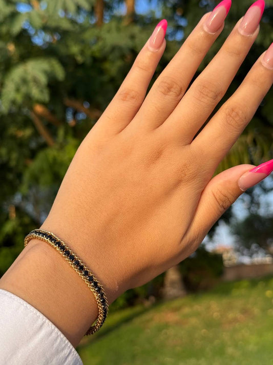 Black Tennis Bracelet