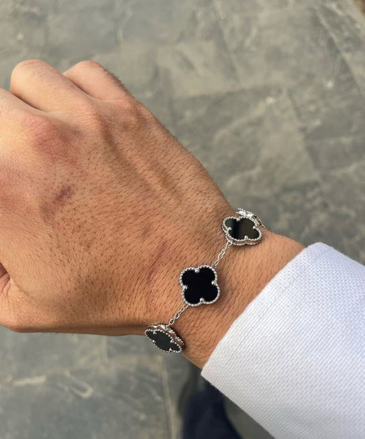 Black in Silver Van Cleef Bracelet