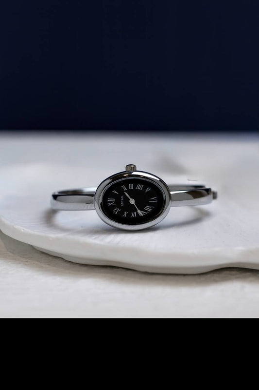 Black with Silver Cartier Watch