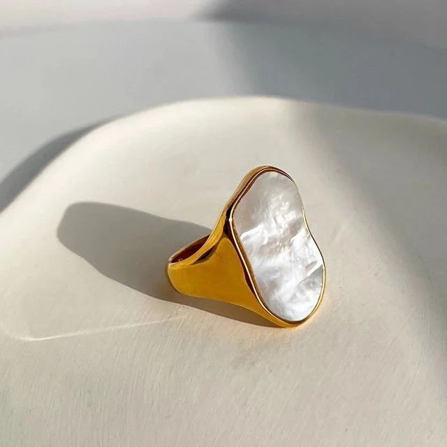 White stone ring
