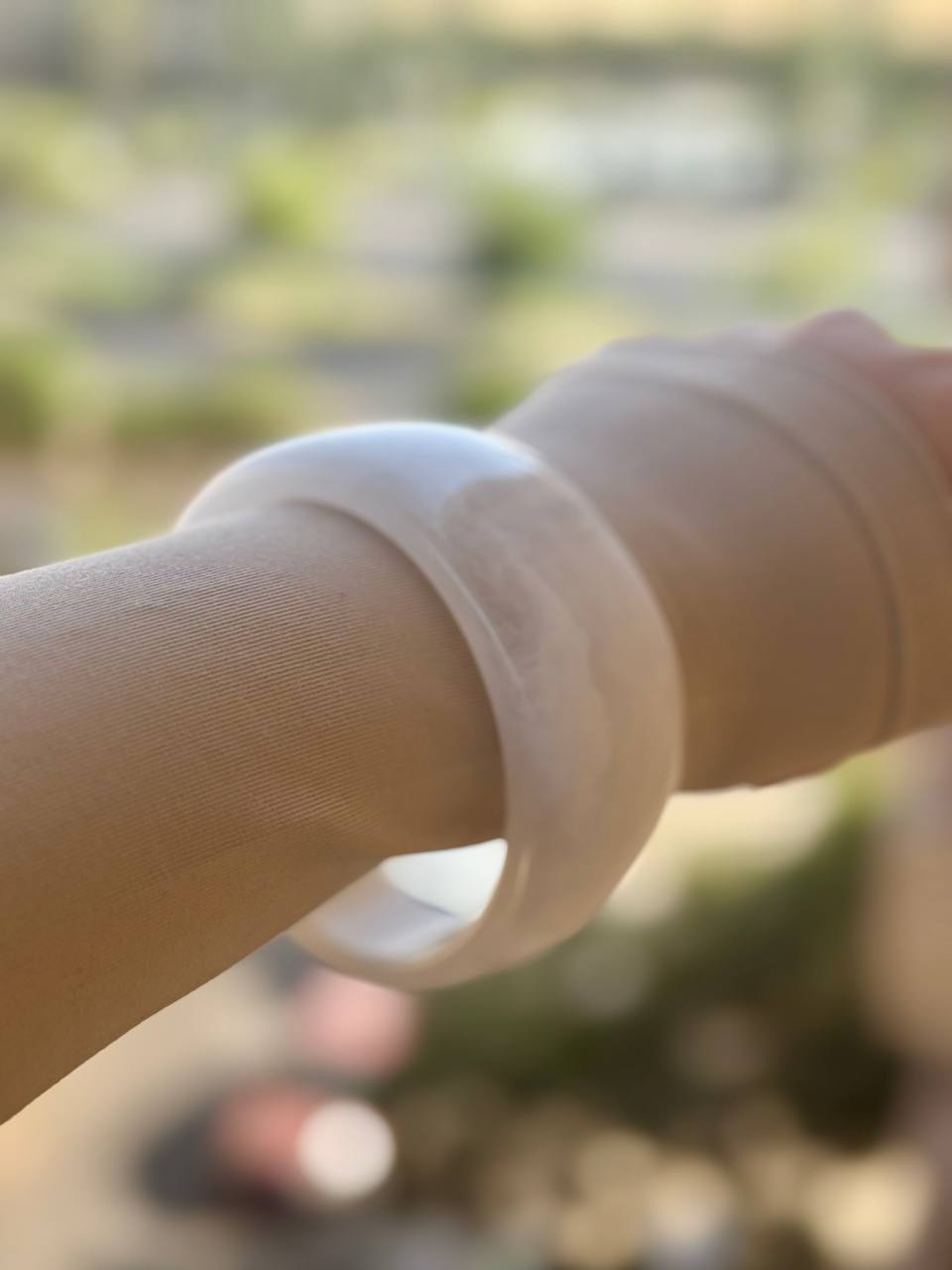 White Acrylic Bangle