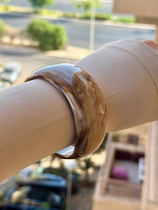 Beige Acrylic Bangle