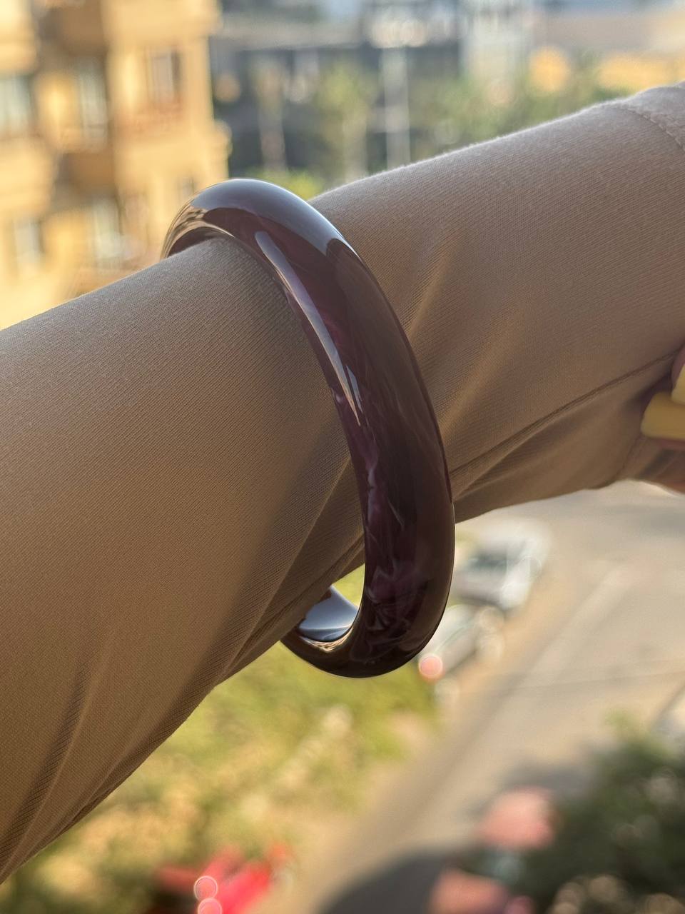 Burgundy Acrylic Bangle