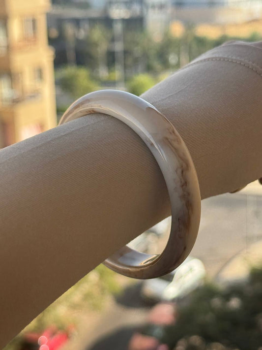 Beige Acrylic Bangle
