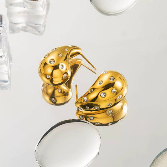 Strass Drop Earrings