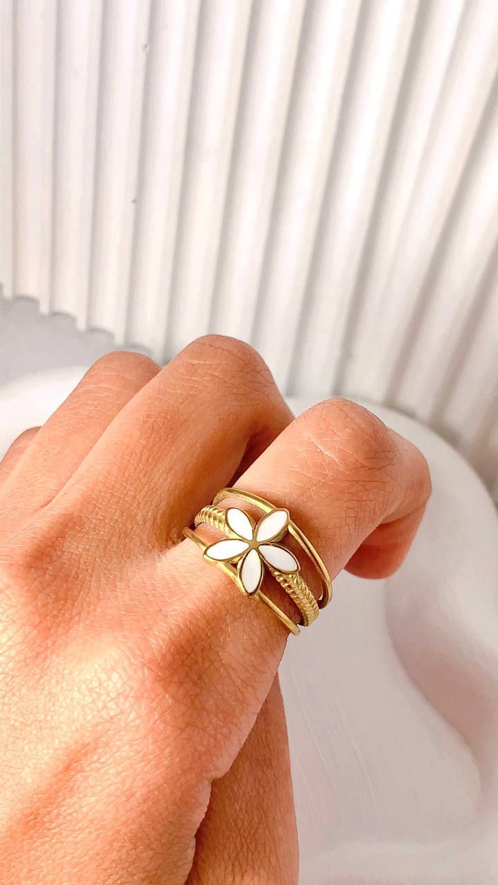 White Flower Ring