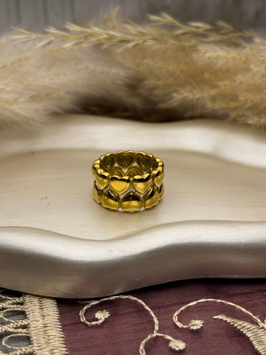Double Hearts Ring