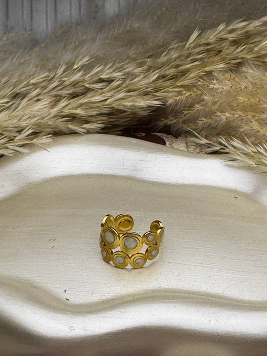 White Dots Ring