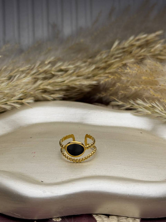 Double Layer Black Ring