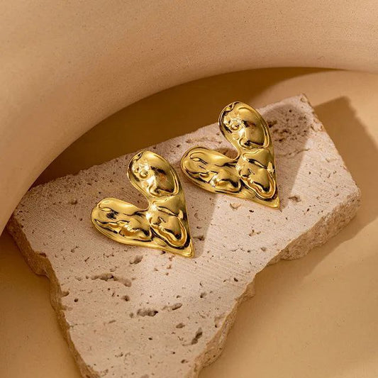 Gold Heart earrings